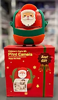 Фотоаппарат детский с мгновенной печатью Print Camera Santa, селфи камера