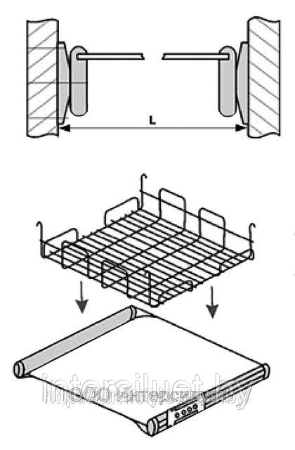 Выдвижная рамка для корзин «АЛЬФА» ширина от 400мм до 600мм - фото 2 - id-p508803