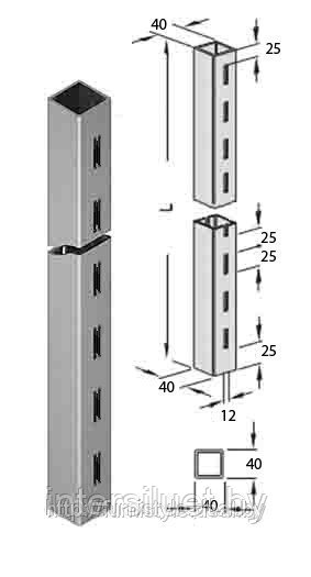 Стойка 40х40мм односторонняя «Элемент» высота 2,4м - фото 1 - id-p508852