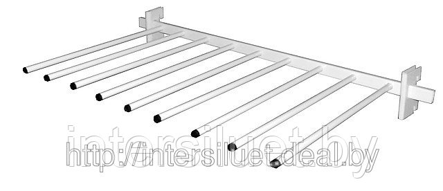 Стеллажная система, брючница «PARTHOUSE» цвет белый, серебро - фото 2 - id-p1837408