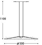 Высокое подстолье для фудкорта «Диско» Ф500/76мм Н-110см полимер, фото 4