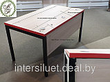 Хромированная П-образная опора для стола "КВАДРО" 600-720мм (нержавейка), фото 3