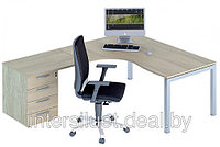 Мебельный каркас П-образная опора для стола "КВАДРО" 800-720мм