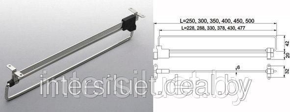 ВЫДВИЖНАЯ ВЕШАЛКА L-250мм