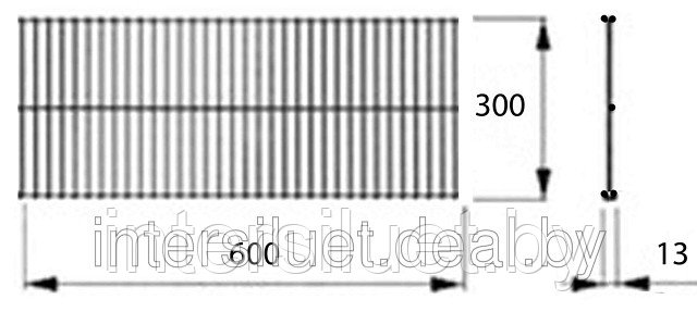 Сетчатая полка для одежды и обуви 60х30см, белая - фото 1 - id-p30594294