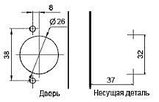 Петля внутренняя Ф26мм, Титаниум, фото 4