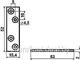 Уголок мебельный монтажный 25х25х16мм оцинк., фото 2
