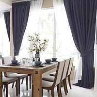 Комплект штор Волшебная ночь Рогожка с подхватами 200x270/757473