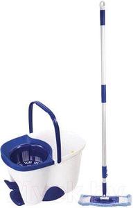 Набор для уборки Laima Ведро 18л/8л с отжимом и педалью, швабра круглая / 603625