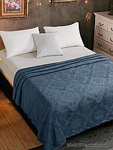 Плед Велсофт 220х200 см Бояртекс диз. 062 (19-4118) Темный деним