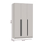 Шкаф для одежды 67.12 Брандо (3-х дв.) (h2400) (кашемир / ДВПО: белый / фасад: ЛДСП кашемир), фото 2