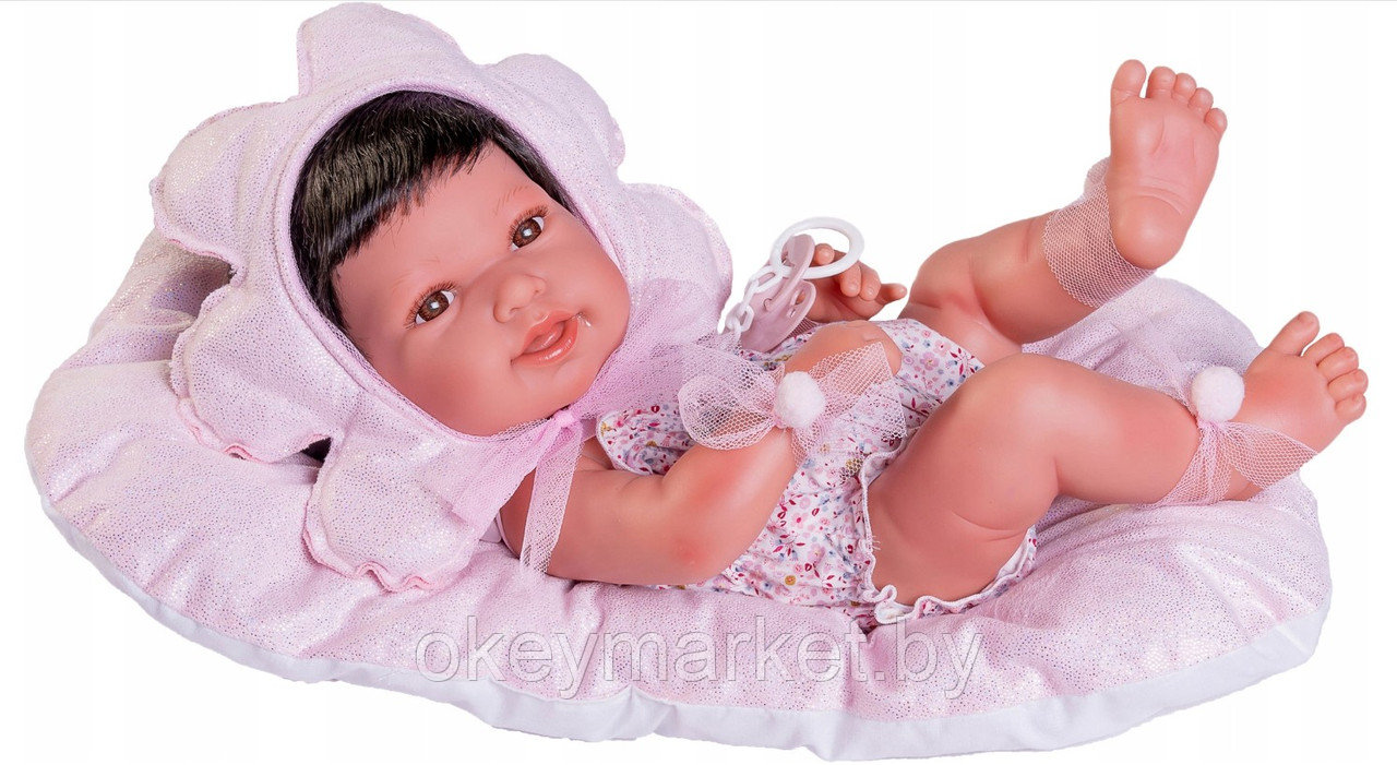 Кукла Antonio Juan виниловая Пиппа в розовом 50397, 42 см