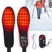 Стельки с подогревом многоразовые на аккумуляторе usb, с пульном ДУ, нагрев до 50 градусов