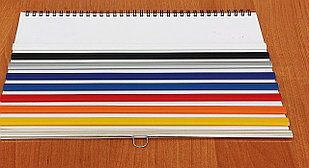 Планки метал. 297мм с держателем серебро (100компл)