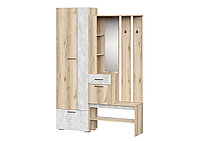 Прихожая ФАВОРИТ 1К (Дуб Делано/ Цемент светлый) SV Мебель