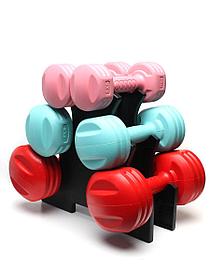 Гантельный ряд Ametist Fitnes Composit 12 кг с подставкой