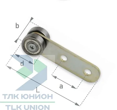 Роликовая тележка для профиля 55.25, d-19мм, L-71мм, Bozamet 47.00, фото 2