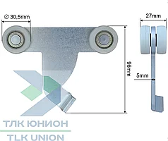 Роликовая тележка для сдвижной шторы Schmitz, Caffaro 735021