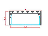 Алюминиевый профиль накладной с экраном 74х32 (solled 7432Н), фото 3