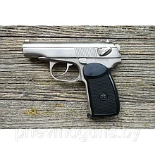 Пистолет пневматический Макаров МР-654К-24 Хром, никель в кейсе с максимальным тюнинг комплектом