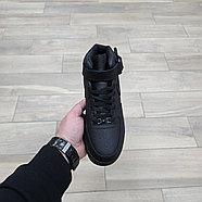Кроссовки Nike Air Force 1 Mid Black зимние с мехом, фото 3