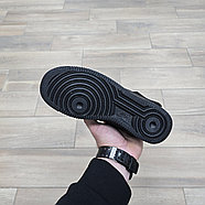 Кроссовки Nike Air Force 1 Mid Black зимние с мехом, фото 5