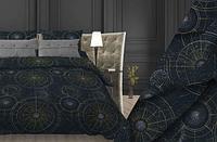 Комплект постельного белья Бояртекс № 319 Созвездие Вид 8/3 (N) 1.5сп (бязь, черный)