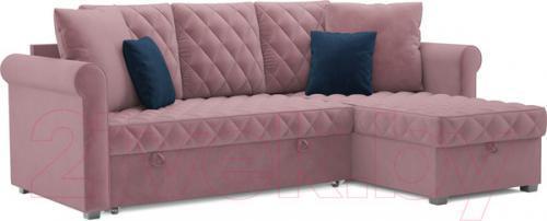 Диван угловой Mebel-Ars Берлин НВ-178 18 (велюр пудра)