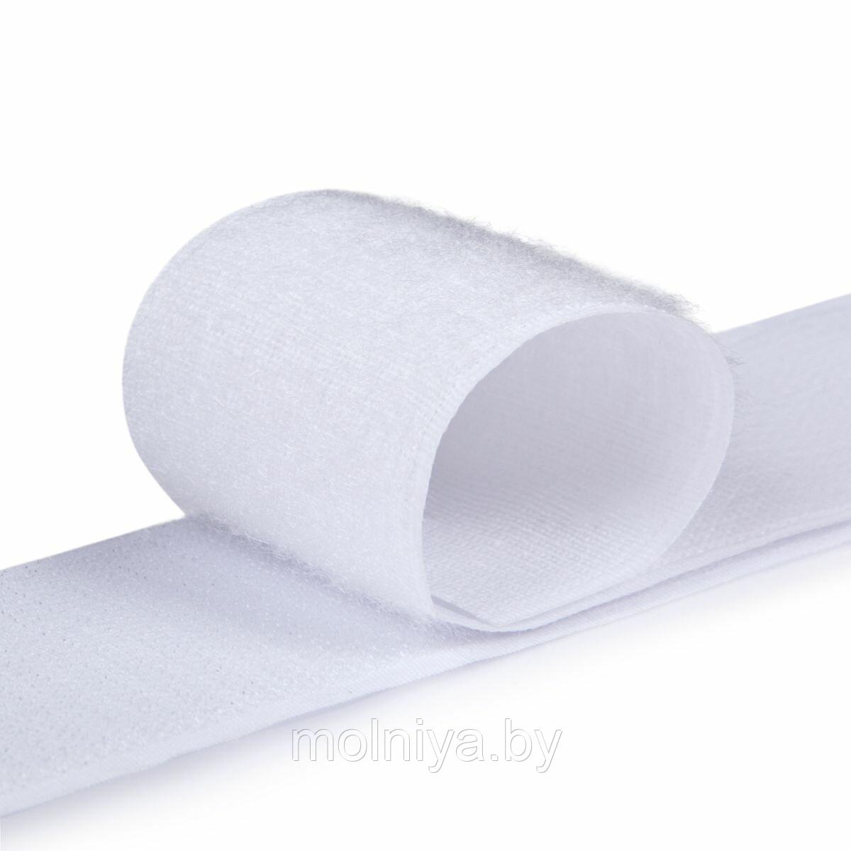 Лента контакт "Липучка" 50 мм. белая 1м комплект