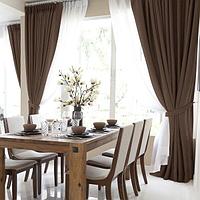 Комплект штор Волшебная ночь Рогожка с подхватами 200x270/757477