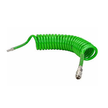 AHU-0580 - Шланг полиуретановый спиральный | ECO | с быстросъемами 8/12мм, 5м