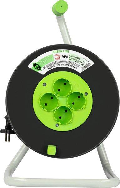 Удлинитель на катушке ЭРА Greenline KAT-2x1.5-50m / Б0065097