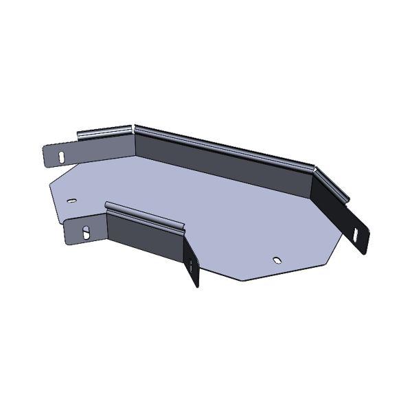 Угол 90 град, горизонтальный 100x100 мм (плоский) EKF