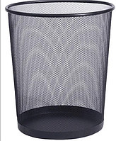 Корзина для бумаг "deVENTE"  24х29,5х35 см (19,5 л) круглая, сетчатая, металлическая,черная, арт.4106100