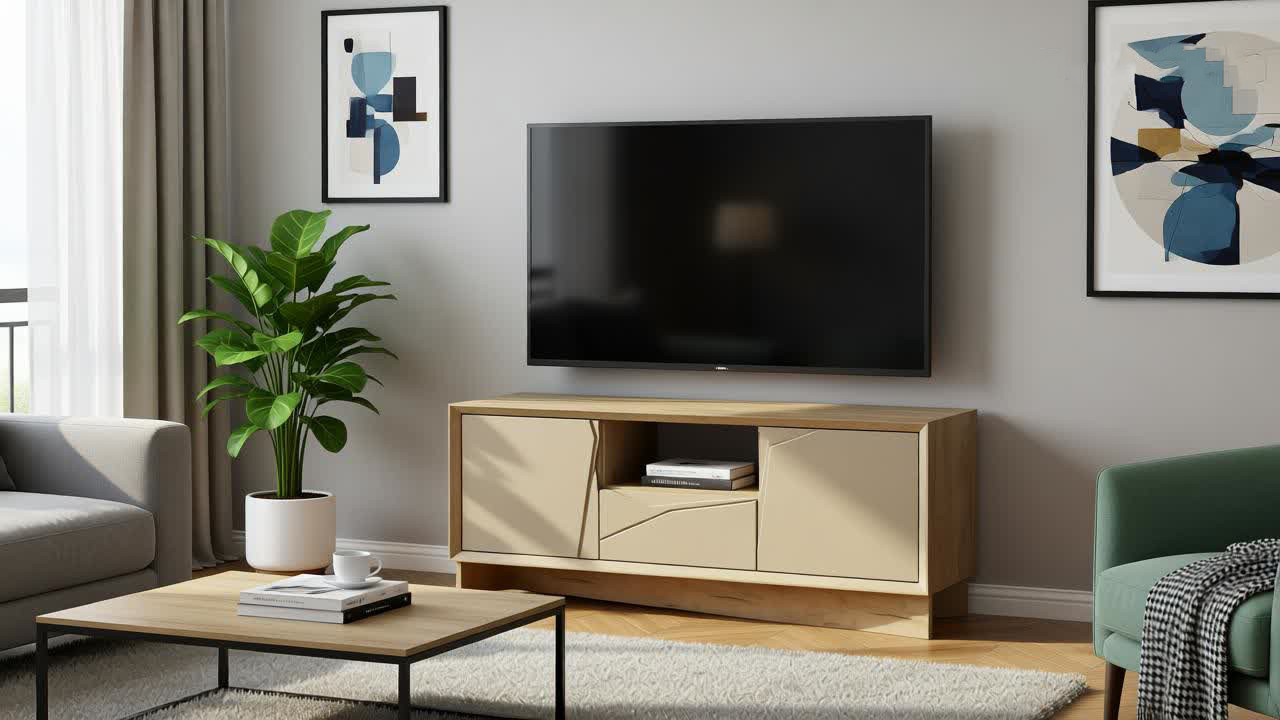 Тумба "Куб" ТВн-150 ПВХ Песочный, Аризона, фото 1