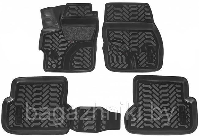 Ковры в салон Aileron Chevrolet Aveo 2004-2011 (3D с подпятником)