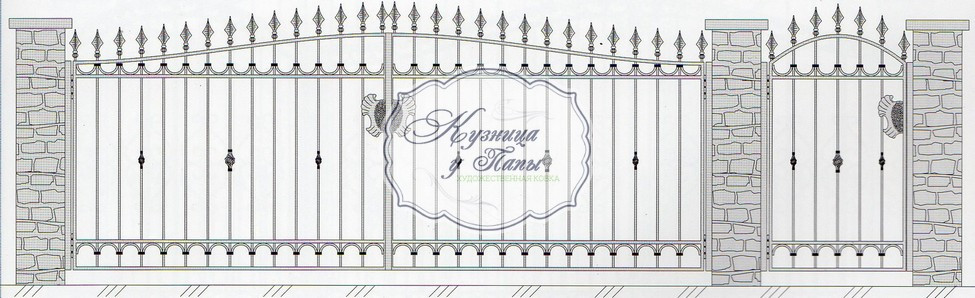 Кованые ворота и калитка для дома и дачи. - фото 1 - id-p35721577