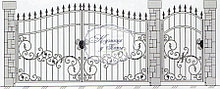 Ворота кованые металлические для дома и дачи под ключ.