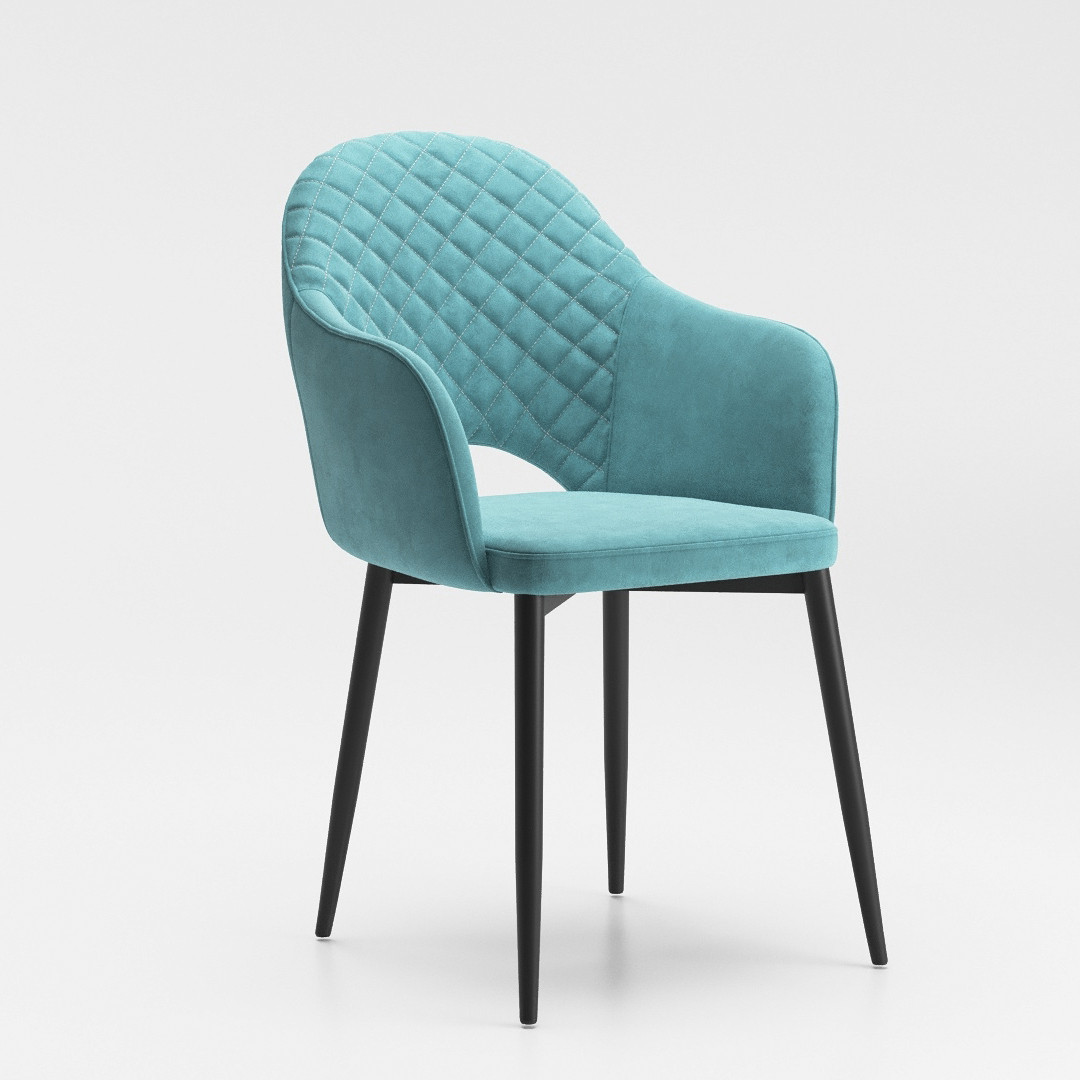 Стул "Кристи" ткань бренди 15 (ocean)/каркас черный