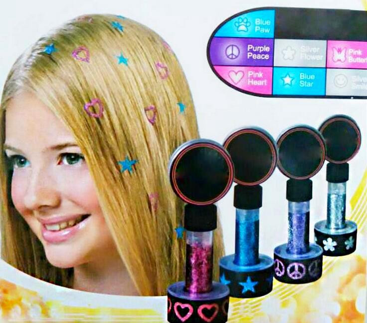 Штампы цветные для волос "hot stamps" краска-печать