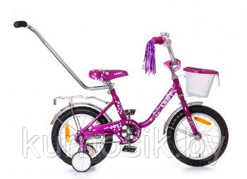 Детский Велосипед Tornado Joy Ledy 14" фиолетовый - фото 1 - id-p35756681
