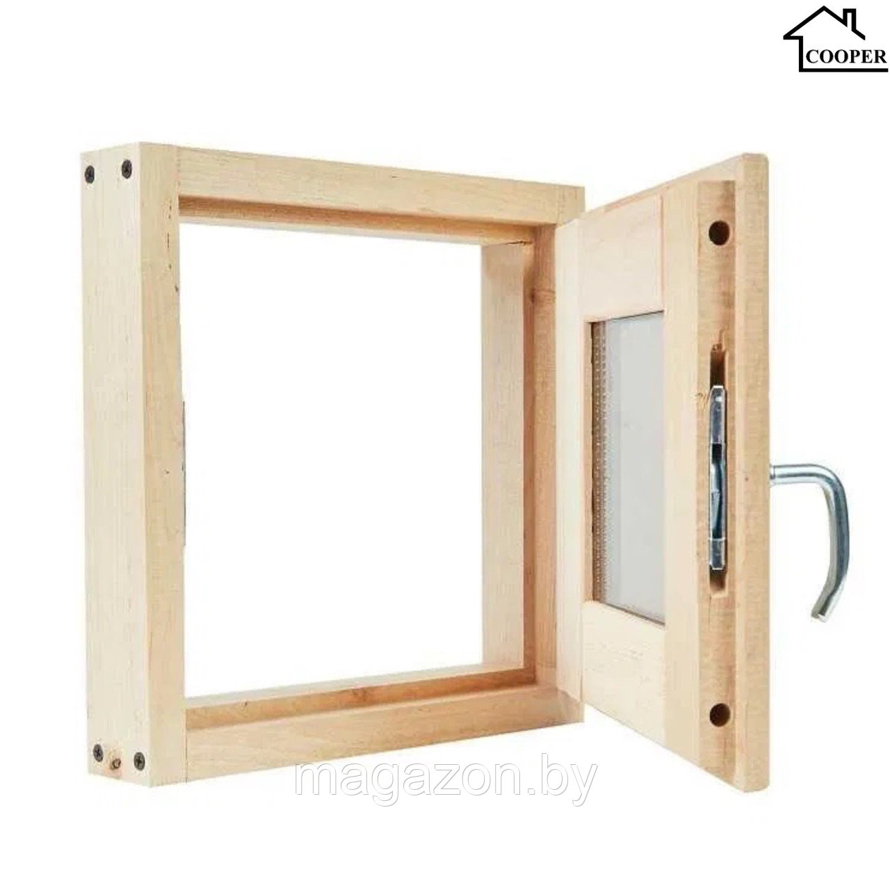 Форточка для бани Cooper 50х60 ольха стеклопакет