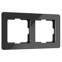 Рамка на 2 поста Werkel Acrylic черный 4690389184857 W0022708