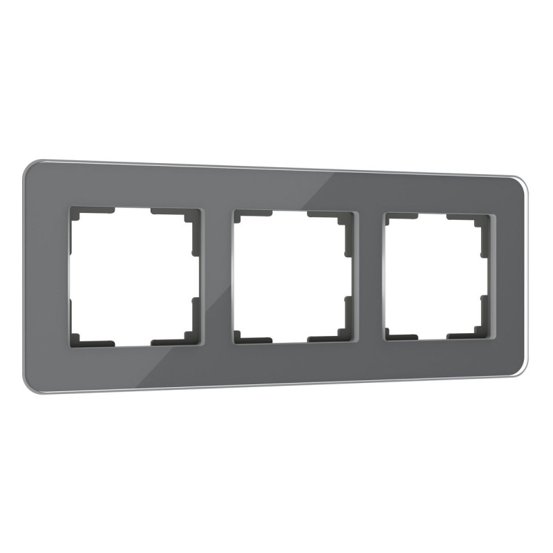 Рамка из стекла на 3 поста Werkel Elite графит 4690389180774 W0032440