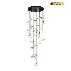 Каскадная люстра Modestyle MS.2326.25 BK