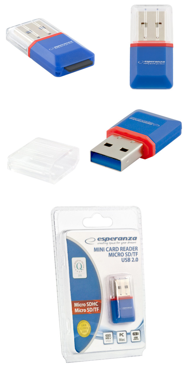 Считыватель microSD карт памяти USB Esperanza EA134 - фото 4 - id-p35787848