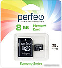 Карта памяти Perfeo microSDHC PF8GMCSH10AES 8GB (с адаптером)