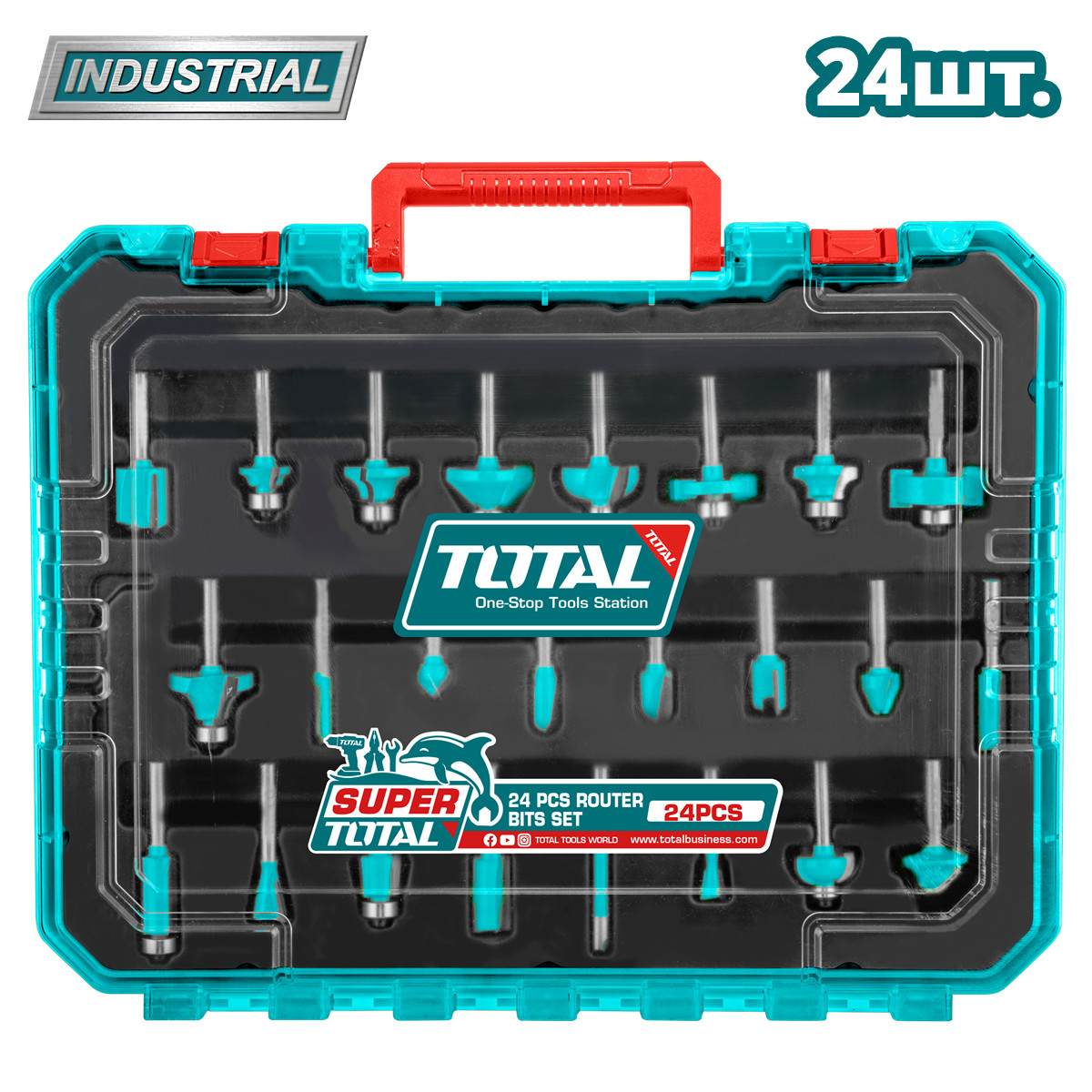 Набор фрез 6 мм TOTAL TACSR12406 (24 шт)