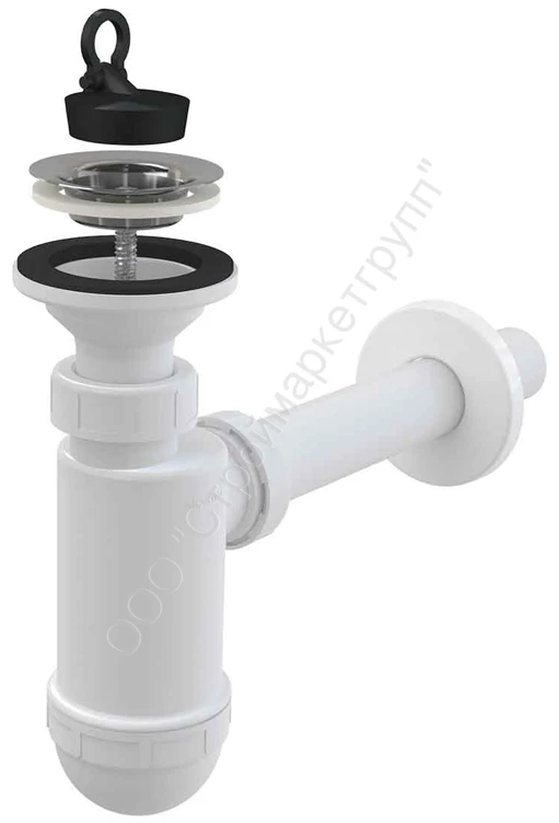Сифон для умывальника DN32 с нержавеющей решеткой DN63 Alca plast A410