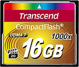 Карта памяти Transcend 1000x CompactFlash Ultimate 16GB (TS16GCF1000)